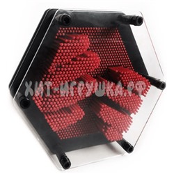 Антистресс Экспресс скульптор Пинарт 3D / Pinart / Гвоздики / МНОГОУГОЛЬНИК ОДНОТОН 15.5x18x5.5 см в ассортименте pin005, pin005