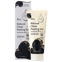EKEL Пилинг-скатка с экстр.древесн.угля  Natural Clean Peeling Gel Charcoal 180мл