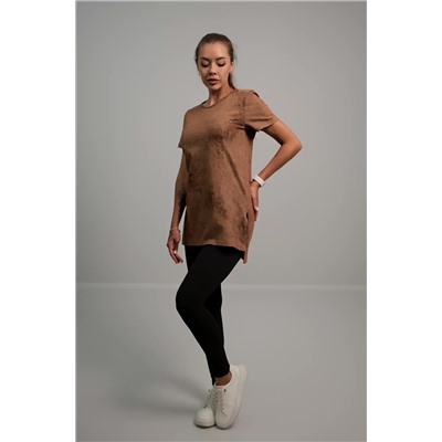 Женская удлиненная футболка с разрезами Happyfox