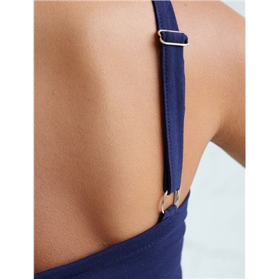 Топ с двуслойной зоной бра на бретелях из хлопка