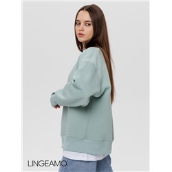 Женский свитшот оверсайз из футера с начесом Lingeamo мятный ВК-23 (25)