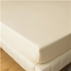 Простынь на резинке Однотонный Сатин Элитный 100% египетский хлопок RROCE016