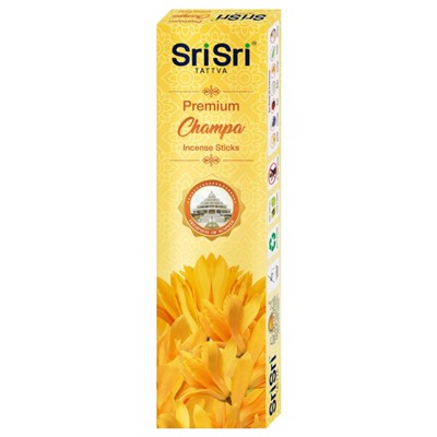 Premium CHAMPA Incense Sticks, Sri Sri Tattva (Премиум ЧАМПА благовония, Шри Шри Таттва), 100 г.