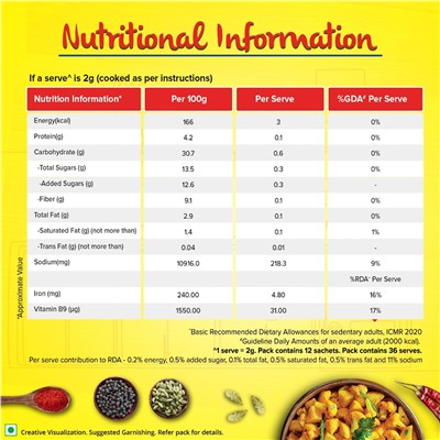 MASALA MAGIC, with Iron & Vitamin B9, Maggi (МАСАЛА МЭЙДЖИК смесь специй, Мэгги), 6 г.