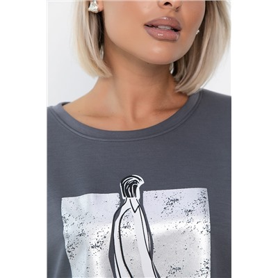 Блуза Фауст (серая) Б14203-20М