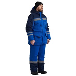 Костюм зимний "ЗИМНИК" куртка/брюки, цвет: василек/т.синий