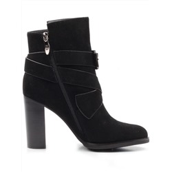 D118-498 BLACK Ботильоны женские (натуральная кожа, байка) размер 35