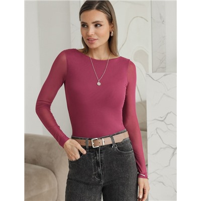 Джемпер с прозрачными рукавами