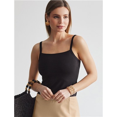 Топ с двуслойной зоной бра из премиального хлопка