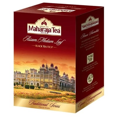 ASSAM MEDIUM LEAF Black Tea FBOP, Maharaja Tea (АССАМ СРЕДНЕЛИСТОВОЙ черный чай, Махараджа чай), 250 г.