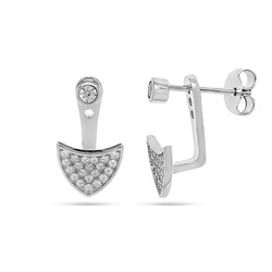 Серьги из серебра куб.циркон., МЦВА392