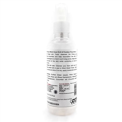 Skin Toner WITCH HAZEL, SLS & Paraben Free, Karmeshu (Тоник (тонер) для кожи С ГАМАМЕЛИСОМ, БЕЗ Сульфатов и Парабенов, Кармешу), СПРЕЙ, 210 мл.