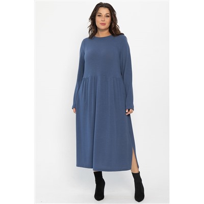 Платье трикотажное Твоя осень (синее) П14443-25М