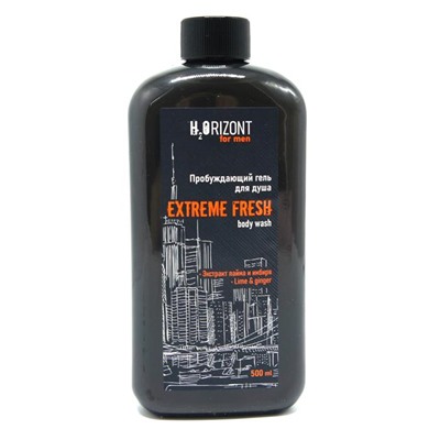 муж. H2ORIZONT Гель д/душа EXTREME FRESH Пробуждающий 500ml VILSEN
