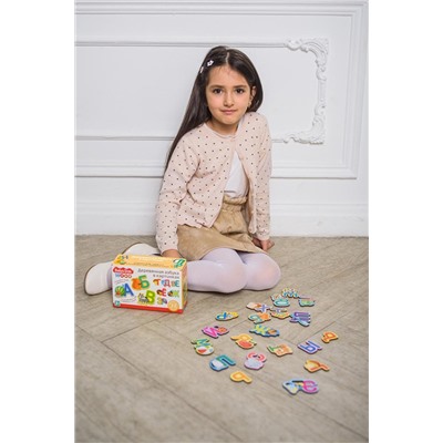 Развивающая игра «Азбука деревянная в картинках» Baby Toys Wood