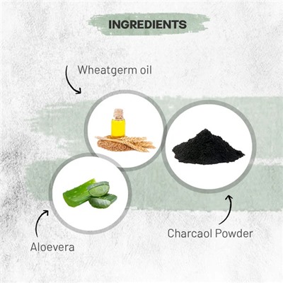 ACTIVATED CHARCOAL Face Wash, Luster (АКТИВИРОВАННЫЙ УГОЛЬ травяной гель для умывания без сульфатов и парабенов С ЭКСТРАКТОМ АЛОЭ ВЕРА, Ластер), 110 мл.