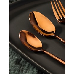 Набор столовых приборов из нержавеющей стали Magistro «Античность», 4 предмета, цвет бронзовый