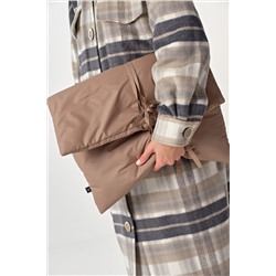 Сумка дутая объемная на завязках ореховая