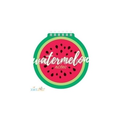 Блокнот А6 60 л. на гребне с фигурной высечкой "Watermelon"  Hatber 60Б6Aгр_19776, 60Б6Агр_19776