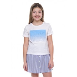 CLE юбка дев.892206/40ппн, джинсовый/белый