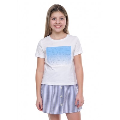 CLE юбка дев.892206/40ппн, джинсовый/белый