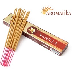 Vedic VANILLA Natural Incense Sticks, Aromatika (ВАНИЛЬ натуральные ароматические палочки, Ароматика), 15 г.