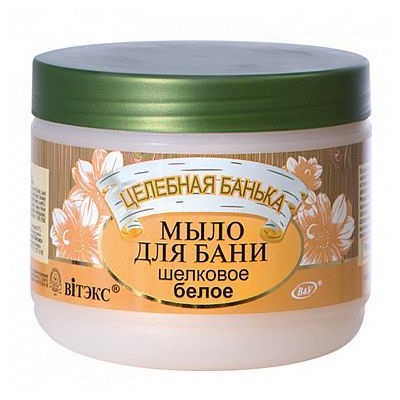 Мыло для бани белое шелковое