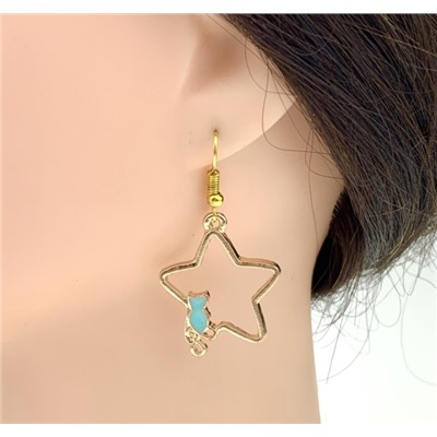 Сережки «Звёздный кот»