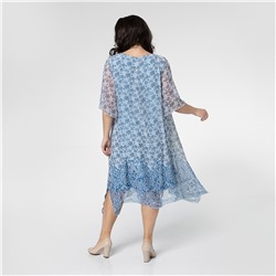 Платье, трикотаж, голубой