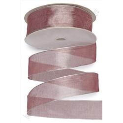 Лента декоративная 3,8 см*40 ярд (с проволокой по краям) 38-50
