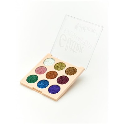 Тени D8017   9цветов Glitter т.03 Silvana