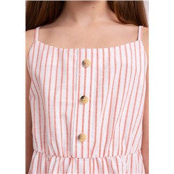 CLE Сарафан дев. 822681/34ппн, молочный/т.оранжевый