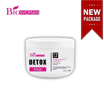 DETOX Treatment Mask, Bio Woman (Лечебная ДЕТОКС-МАСКА для волос С АРГАНОМ И КЕРАТИНОМ, Био Вумен), 250 мл.