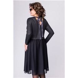 EVA GRANT 7084 черный+горох, Платье