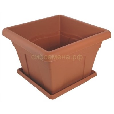 Горшок Квадро с/п 8,1л (28х28) тер С164Т