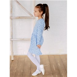 Платье Элла голубое с бабочками