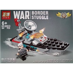 Конструктор War Border Катер 84дет. 19*14см / коробка 8002-6
