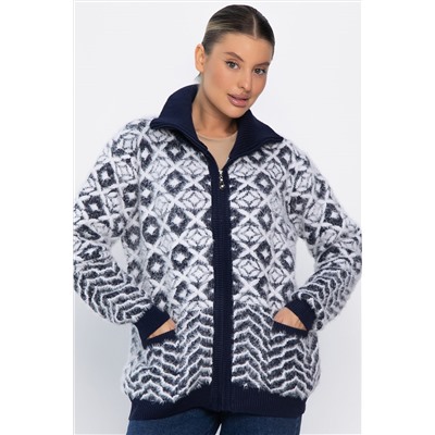 Свитер на молнии Сканди НЬЮ (синий) Б14402-20М