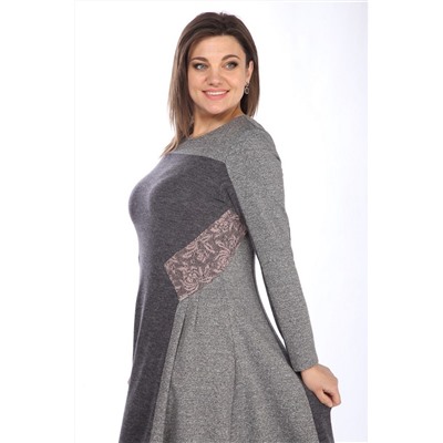 Lady Style Classic 1746 серый_с_розовым, Платье