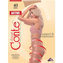 Conte Колготки женские  ACTIVE 40, р.4 nero