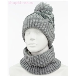 Q 201 D 201 Комплект флис (колпак+снуд) (52-54)