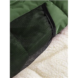 Парка зимняя подростковая для девочки темно-зеленого цвета 9344TZ