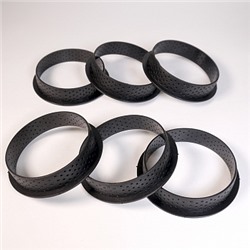 Набор колец перфорированных для выпечки термопластик 8*2 см, 6 шт