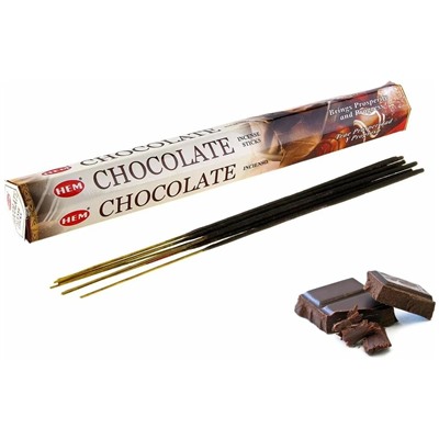 Hem Incense Sticks CHOCOLATE    (Благовония ШОКОЛАД, Хем), уп. 20 палочек.