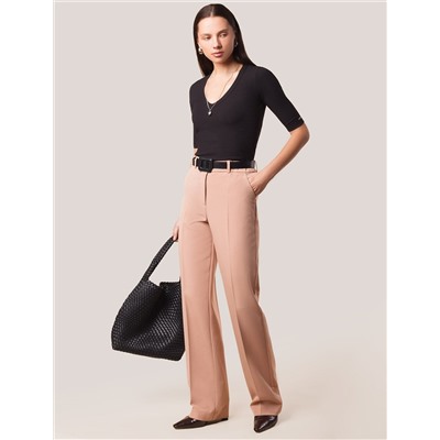 Джемпер из трикотажа в широкий рубчик