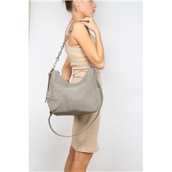 Сумка женская натуральная кожа GU 163-8515,  1отд+карм/перег,  плеч/ремень,  серый 256841