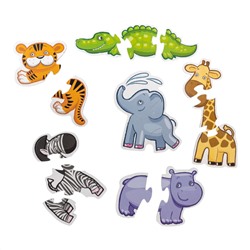 Мягкие пазлы-контуры для малышей «Африканские животные» серия Baby Toys