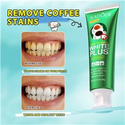 (ЗАМЯТА КОРОБКА) Зубная паста для удаления налета от кофе и чая Sadoer Coffee Tea Stains , 100 гр.