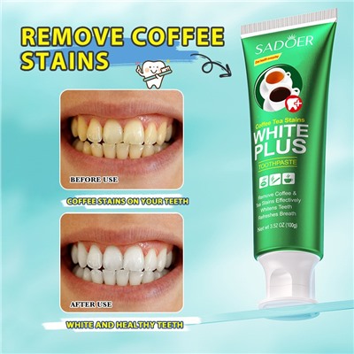 Зубная паста для удаления налета от кофе и чая Sadoer Coffee Tea Stains , 100 гр.
