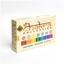 Natural Incense Sticks CHAKRA COLLECTION 7 CHAKRAS (НАБОР натуральных благовоний КОЛЛЕКЦИЯ ШРИ ЧАКРА), упаковка 7 шт.